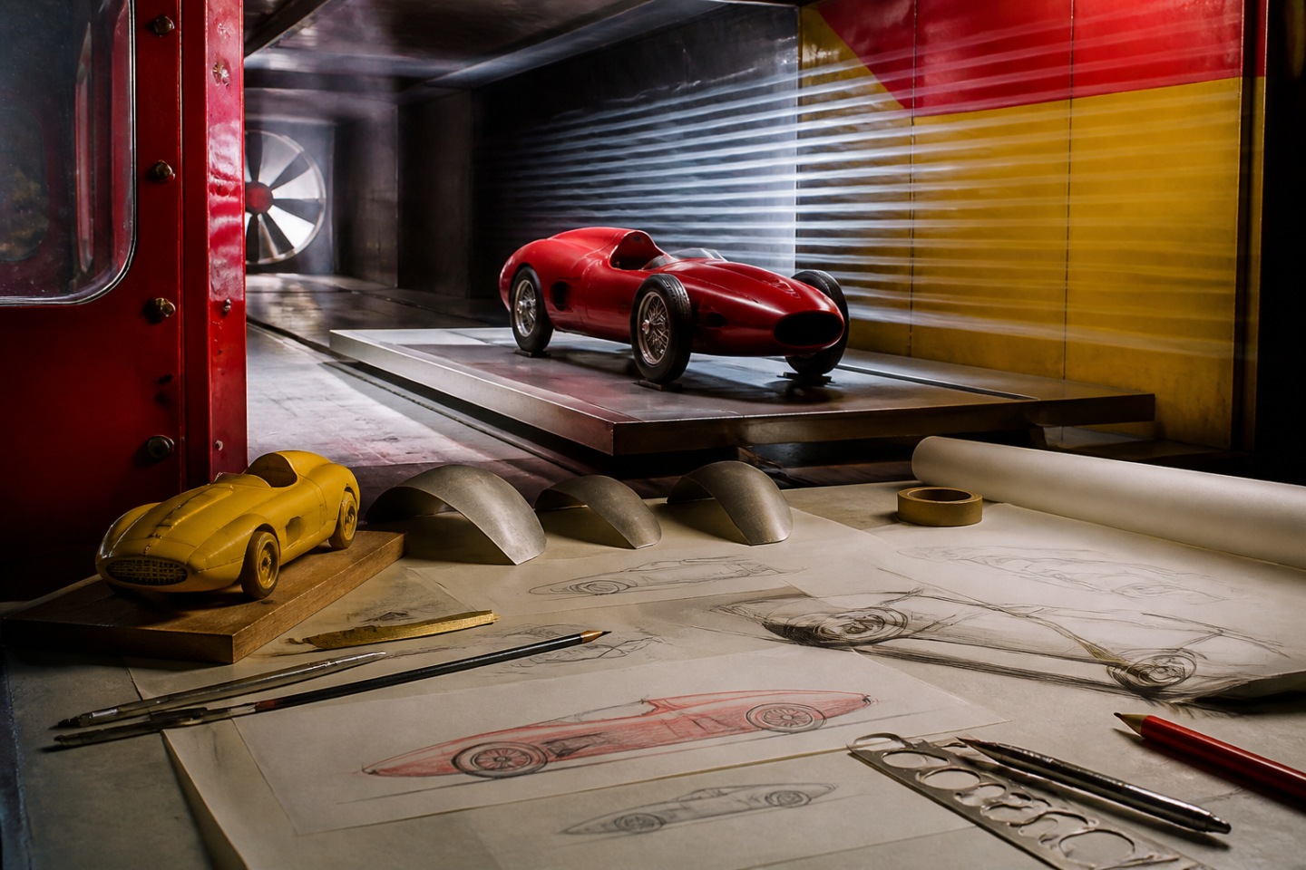 Contexto da coleção — imagem editorial exclusiva relacionada a Great Characters Enzo Ferrari: velocidade traduzida em instrumento de escrita