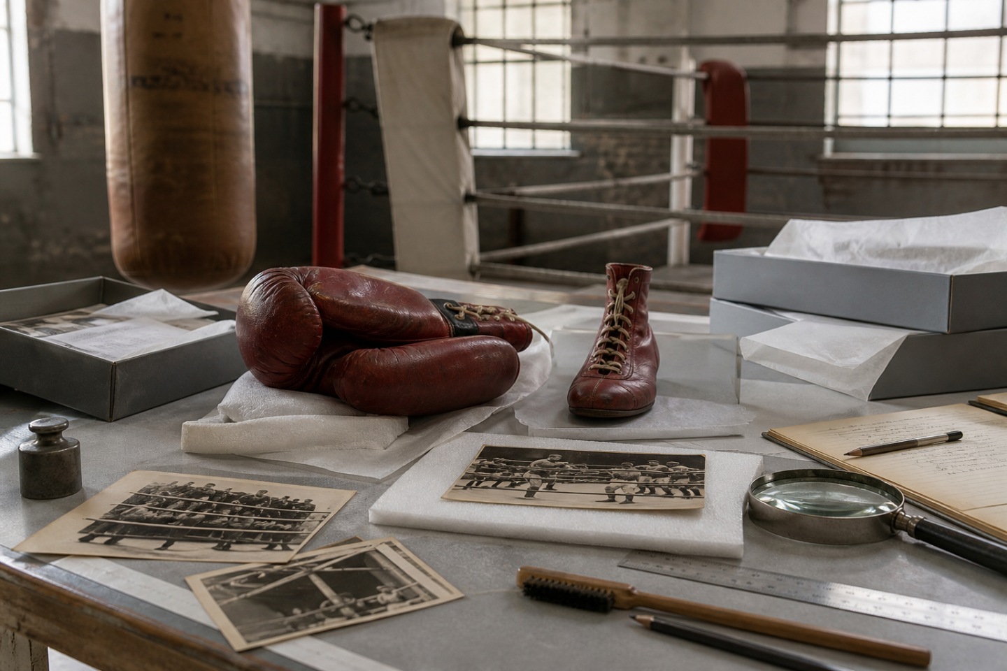 Pesquisa e conservação — imagem editorial exclusiva relacionada a Great Characters Muhammad Ali: esporte, coragem e design