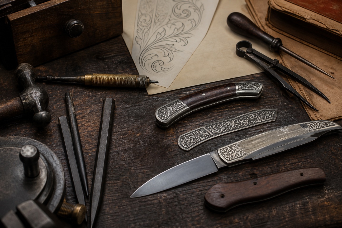 Contexto e design — imagem editorial exclusiva relacionada a L’Aubrac e Montblanc: cutelaria francesa aplicada à Meisterstück