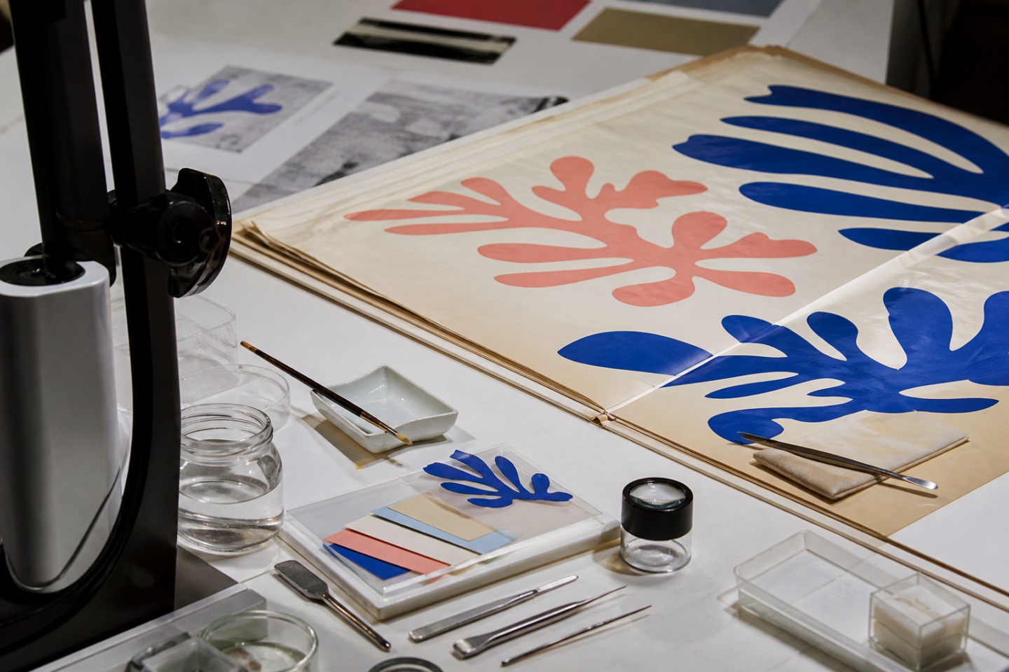 Pesquisa e conservação — imagem editorial exclusiva relacionada a Masters of Art Henri Matisse: cor e recorte em escala portátil
