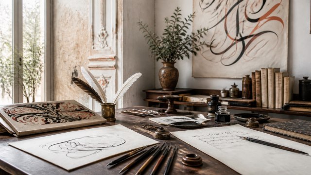 Pennes de calligraphie Montblanc : flexibles, courbes et italiques