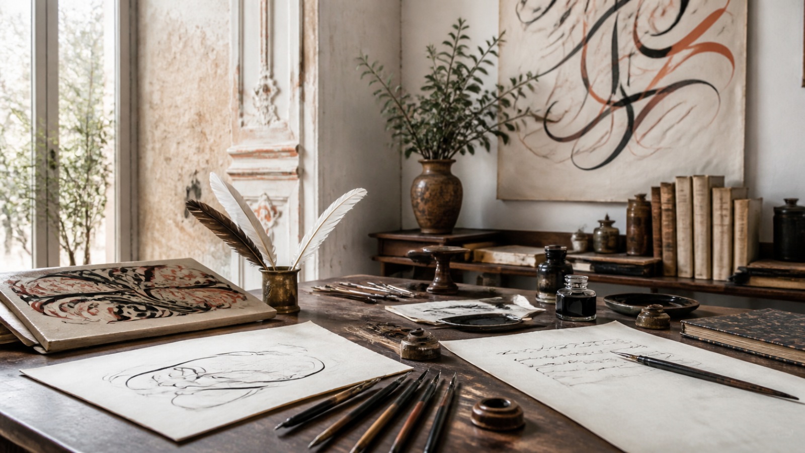 Penas Calligraphy Montblanc: flexíveis, curvas e itálicas