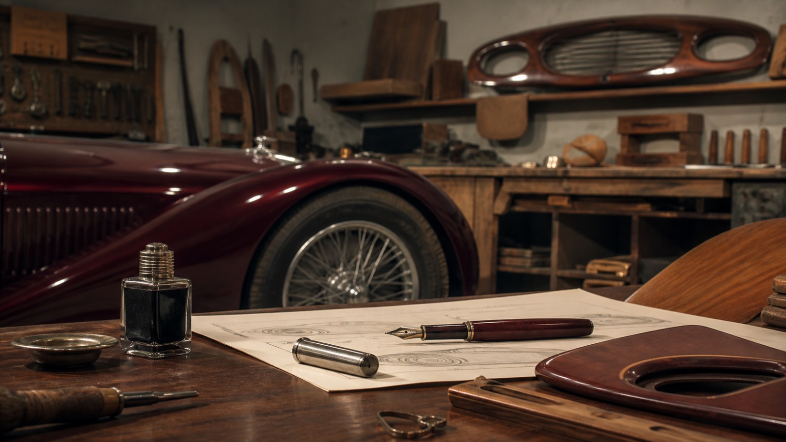 Ferrari Classica y Montblanc: madera, automovilismo y escritura