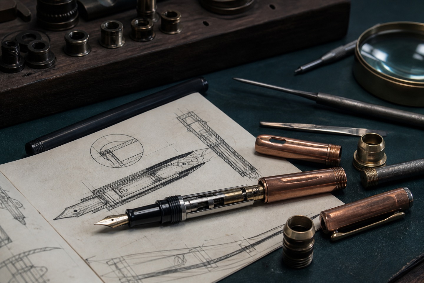 Uma solução histórica — imagem editorial exclusiva relacionada a Safety pens Montblanc: engenharia para proteger a pena e a tinta