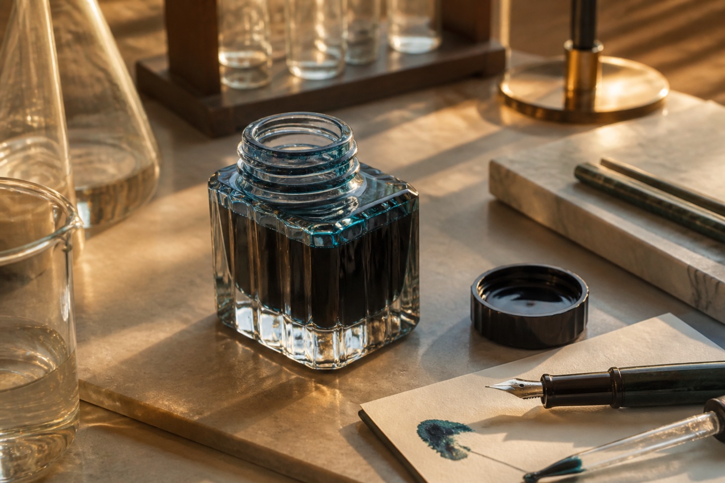 Objeto funcional — imagem editorial exclusiva relacionada a Frascos de tinta Montblanc: design, uso e coleção