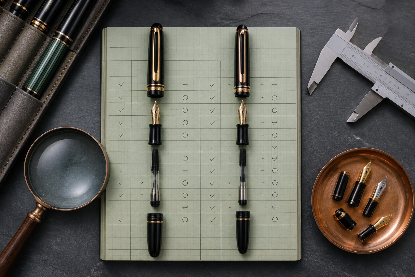 Compare equivalentes — imagem editorial exclusiva relacionada a Como comparar preços de Montblanc no mercado secundário