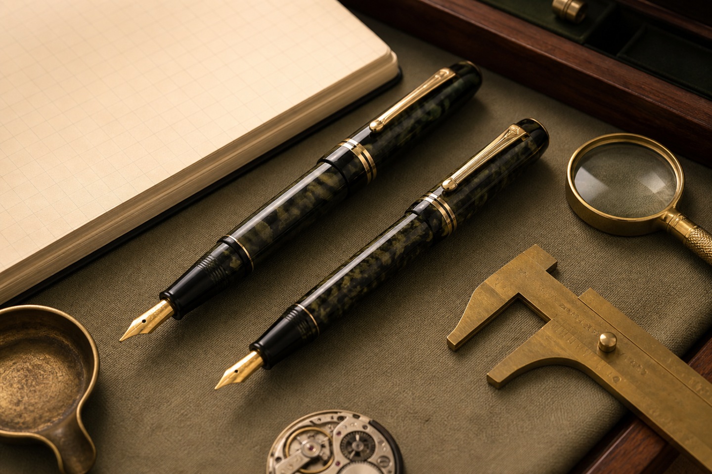 Modelos de uma mesma família — imagem editorial exclusiva relacionada a Montblanc 22 e 24: portas de entrada para o colecionismo vintage