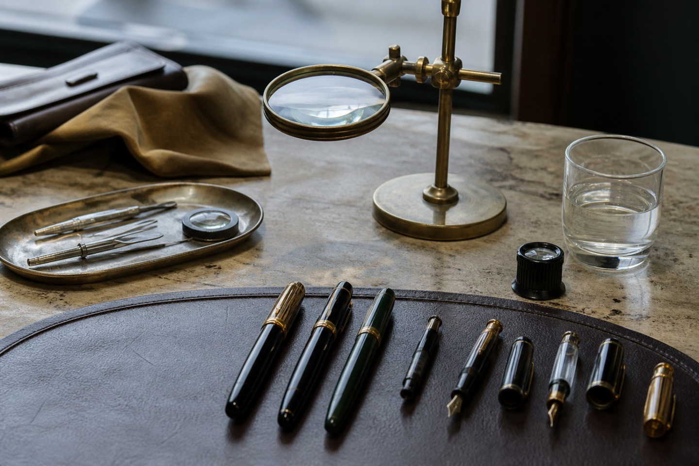Inspeção antes da compra — imagem editorial exclusiva relacionada a Montblanc 22 e 24: portas de entrada para o colecionismo vintage