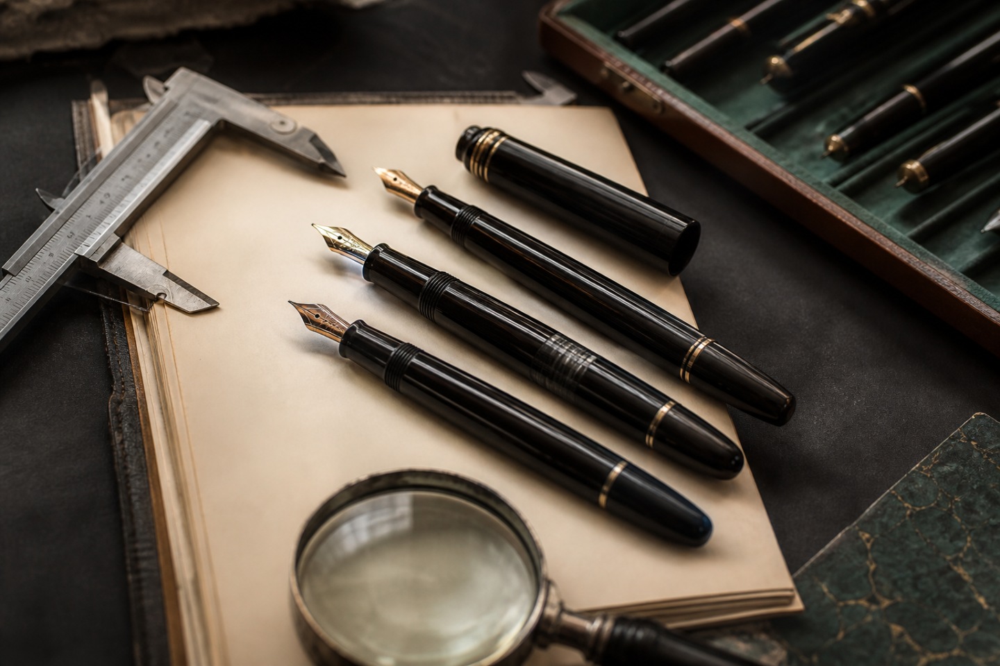 Use fontes comparáveis — imagem editorial exclusiva relacionada a Como pesquisar e datar uma Montblanc vintage