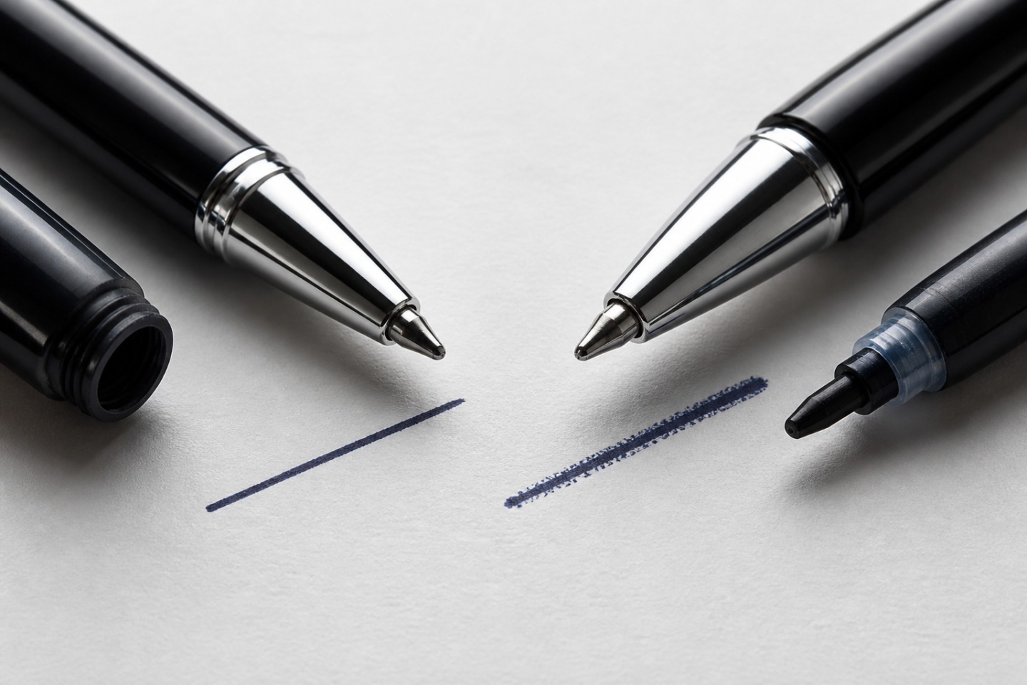 Sensação e tinta — imagem editorial exclusiva relacionada a Rollerball ou esferográfica Montblanc: qual escolher?