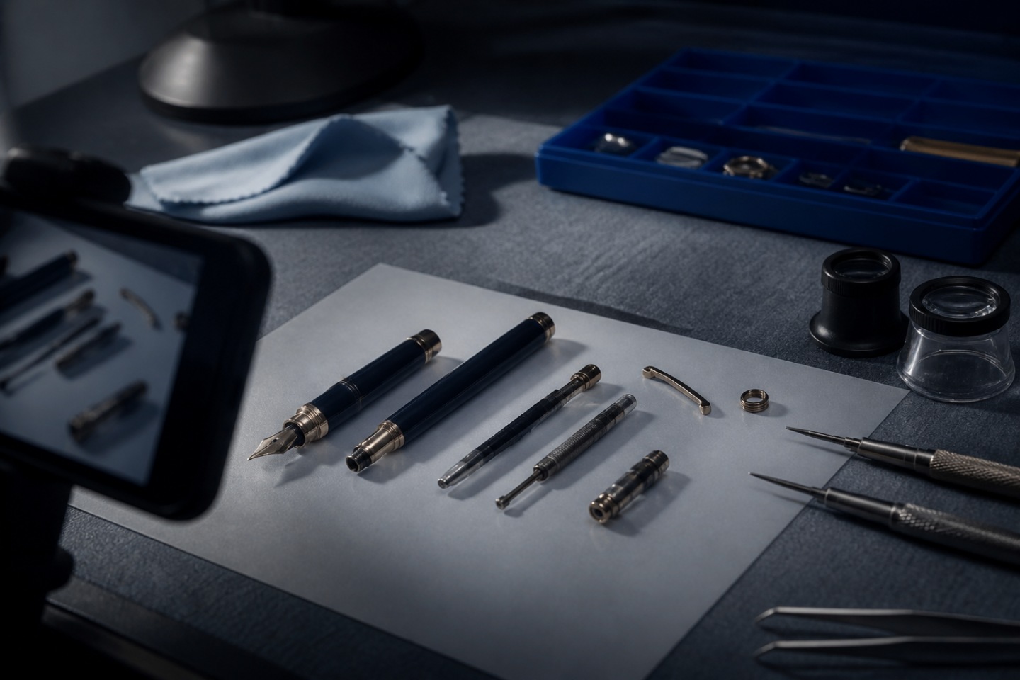 Documente o serviço — imagem editorial exclusiva relacionada a Quando enviar uma Montblanc para manutenção