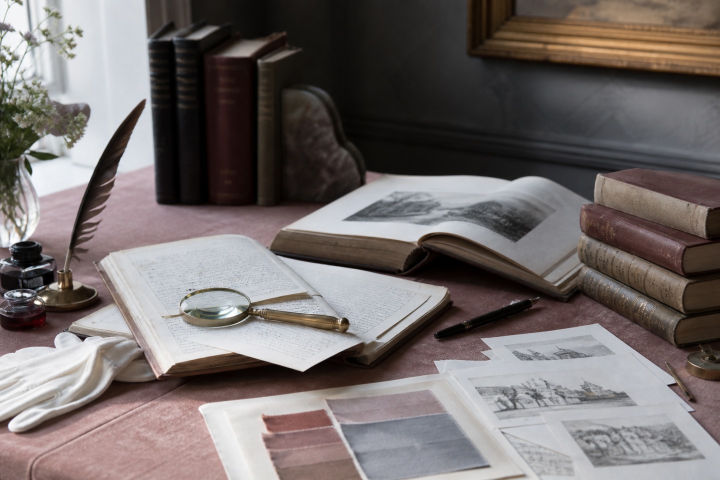 Pesquisa e conservação — imagem editorial exclusiva relacionada a Writers Edition Jane Austen: literatura transformada em design