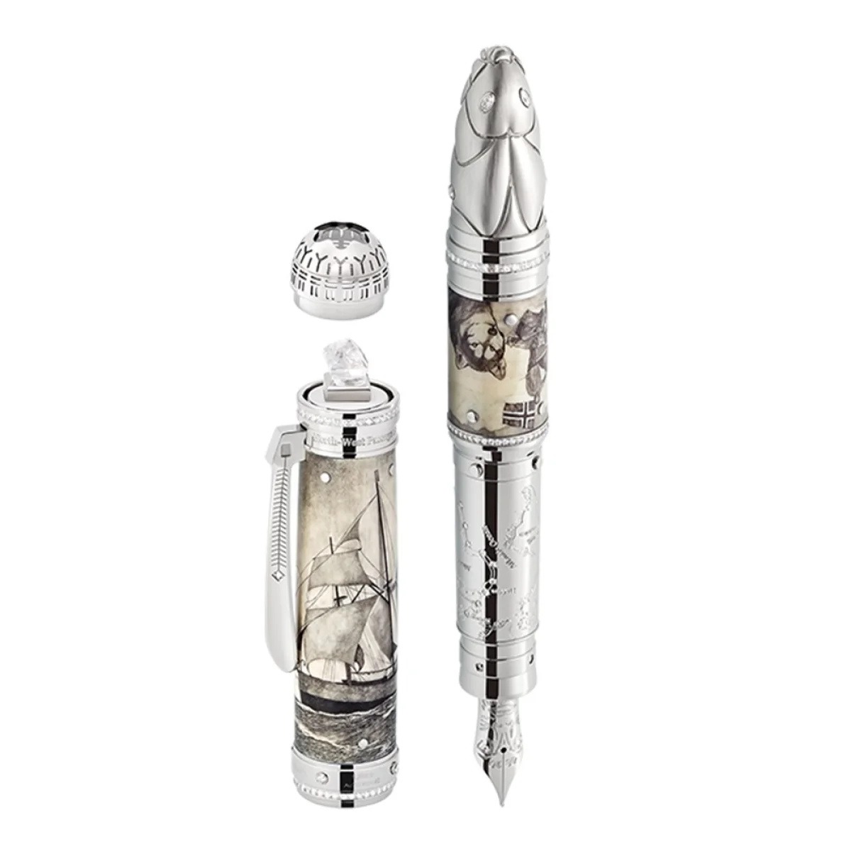 Roald Amundsen LE1 Scrimshaw Fountain Pen, référence 123838