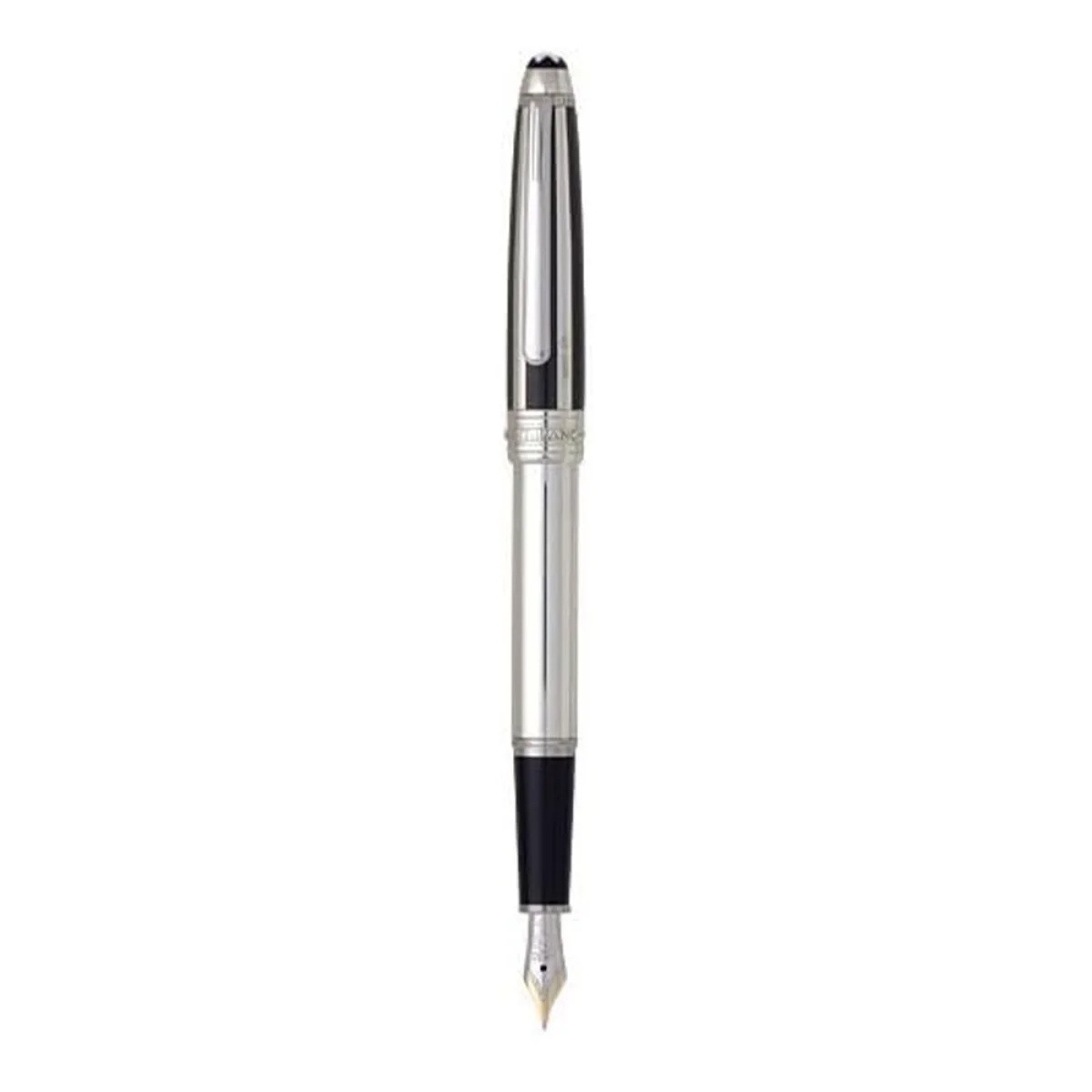 Silver Fibre Guilloché Solitaire Classique Fountain Pen, référence 35996