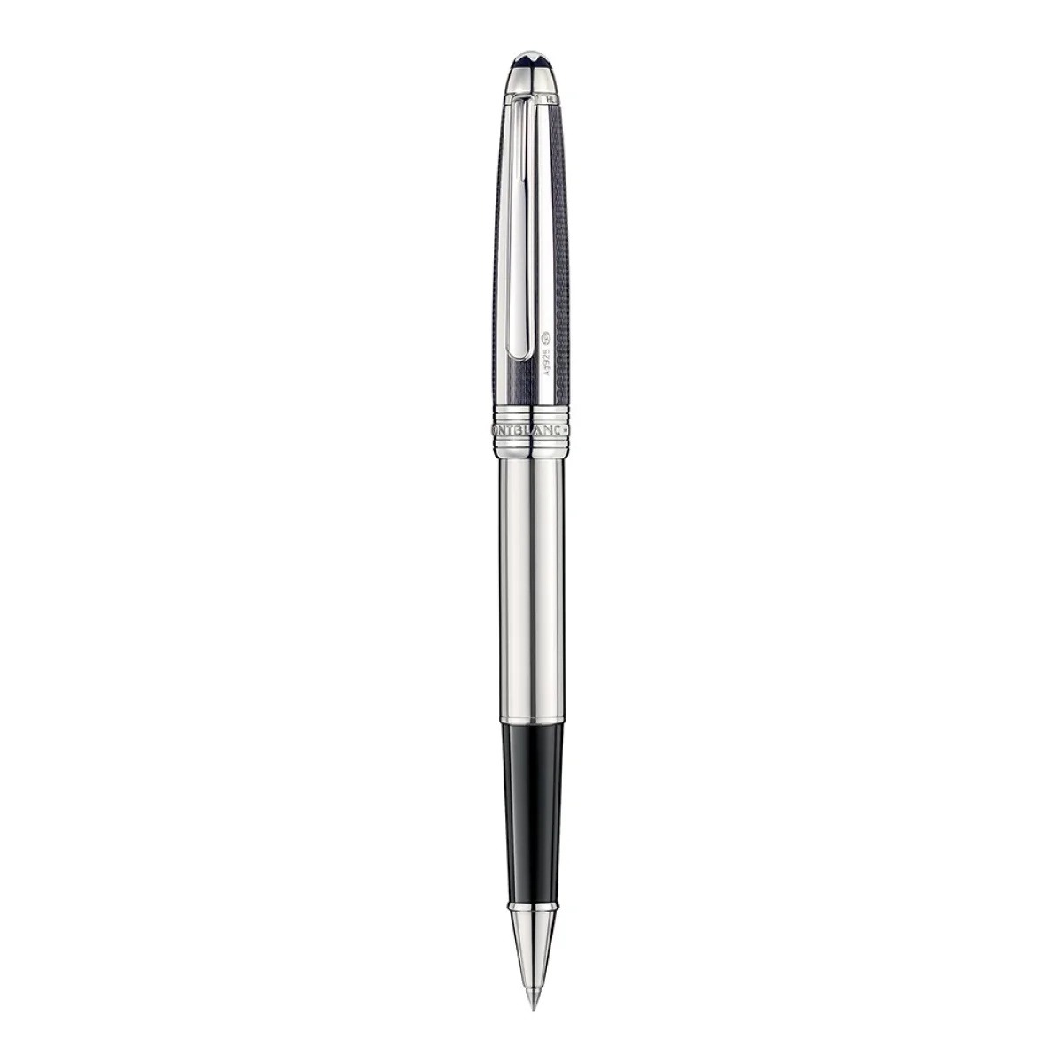 Silver Fibre Guilloché Solitaire Classique Rollerball Pen, reference 35999