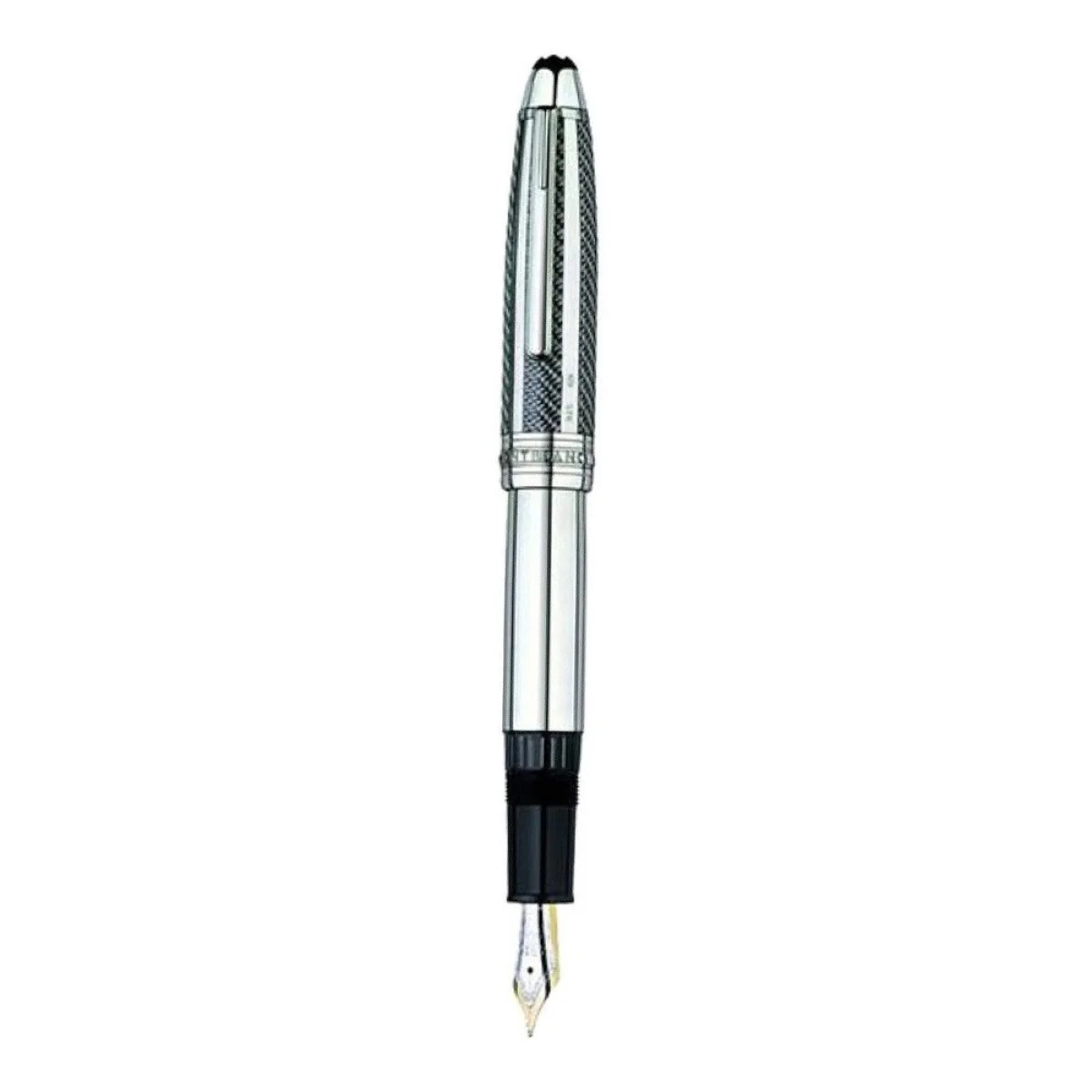 Silver Fibre Guilloché Solitaire LeGrand Fountain Pen, reference 35991