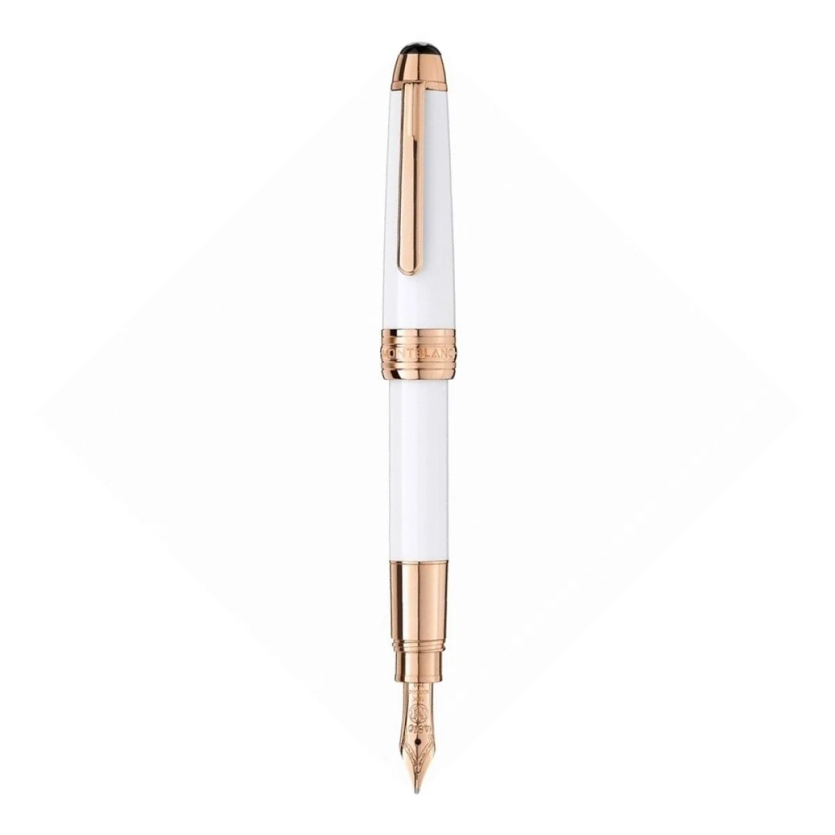 White Solitaire Red Gold Mozart Fountain Pen, référence 111941