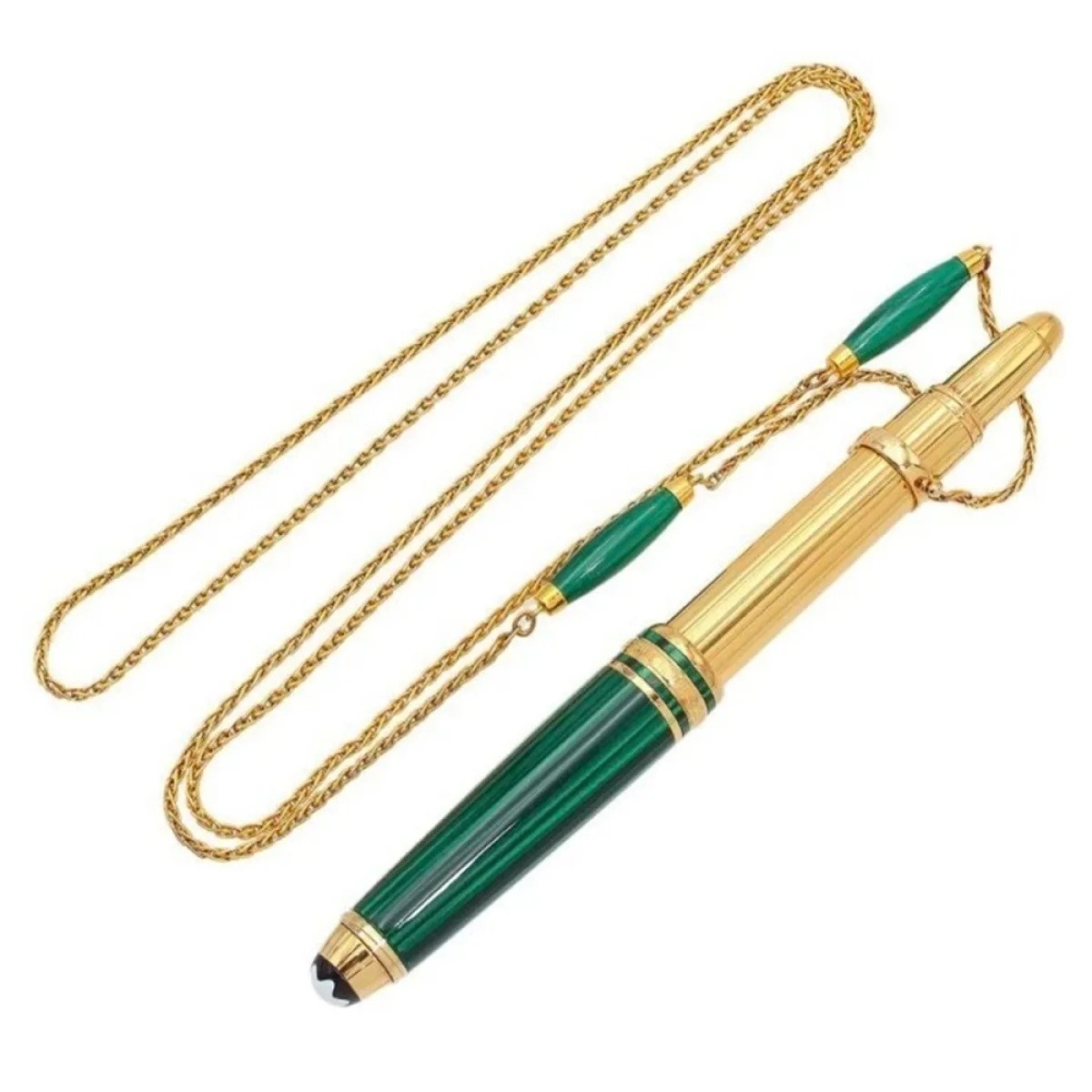 Czar Nikolai Vermeil Solitaire Mozart Fountain Pen & Chain, Referenz 2120